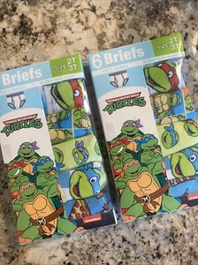 2 Teenage Mutant Ninja Turtles Boys Briefs Size 2T 3T Character Underwear 6 Pack - Picture 1 of 3