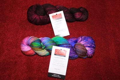 Hilo Zen Jardín - Hilo Superfino Dedos Lote de 2 Hanks Fiesta Niña/Falda Caniche Foto 1 de 3