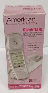 American Telecom GiveN’Talk Corded Telephone Breast Cancer Awareness Pink Ribbon - Picture 1 of 10