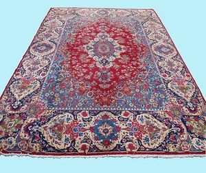 HOME DESIGN FLORAL KURDISH CARPET RUG RECTANGLE BLUE WOOL 40+ AREA RUGS 10X16ft. - Picture 1 of 4