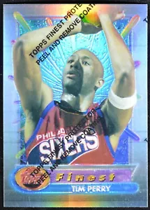 1994-95 Finest Refractors #112 Tim Perry w/ coating 76ers - Picture 1 of 2