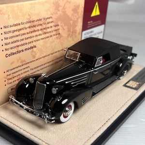 Francobollo 1/43 GLM Cadillac Victoria Cabrio Coupè 1934 452D V16 Nero STM34804 - Foto 1 di 2