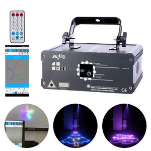 1W APP Program Animation Laser Projector Remote DMX Party DJ Stage Effects Light