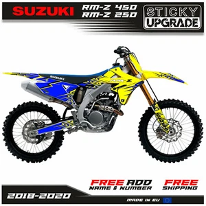 Suzuki RMZ 450 2018 2019 2020 Stickers Set RMZ 250 2019 2020 Decals Graphics Kit - Picture 1 of 8