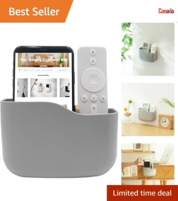 Versátil organizador de control remoto ajustable - montaje en pared sin problemas - blanco Foto 1 de 4