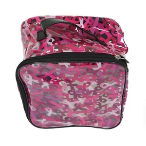 Breast Cancer Awareness Foundation Make Up Bag With The Pink Awareness Ribbons - Picture 1 of 6