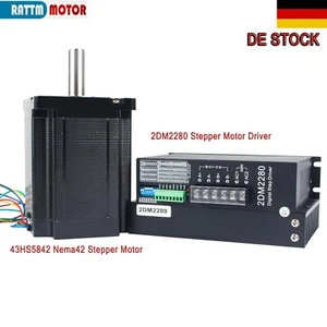 【DE】CNC Kit Motore Passo Passo 43HS5842 Nema42 Motore Passo Passo con Driver 2DM2280 - Foto 1 di 6