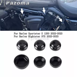 Motorcycle Nut Cover Caps Fits Harley Sportster S 1250 Nightster 975 2022-2024 - Picture 1 of 6