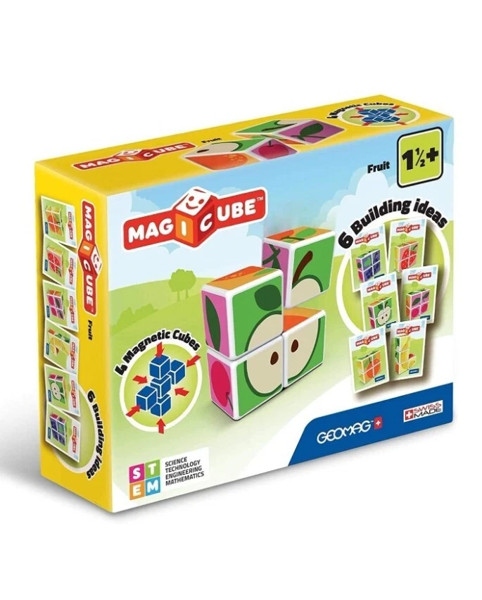 Geomag Magicube Fruit Magnetic Baby Toddler Toy Magnetic Cubes  ages 1-1/2+ NEW - Image 1 of 4
