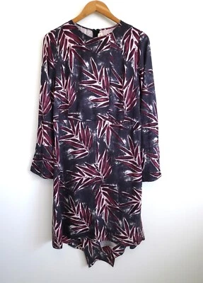 MARNI Silk Palm Leaf Print Midi Long Sleeve Dress Italy SSENSE 44 8  $1750 - Image 1 of 4