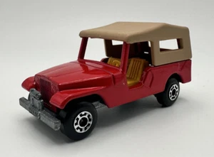 Lesney England '77-'80 Matchbox Superfast No.53 Jeep CJ6 - Red with Tan Top - Picture 1 of 5