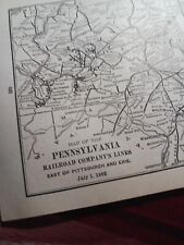 1902 Train Route Map PENNSYLVANIA RAILROAD lines East of Pittsburgh All Lines