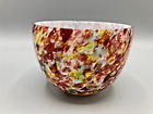 Antique Bohemian Welz Multicoloured Spatter Glass Bowl - At Fault -