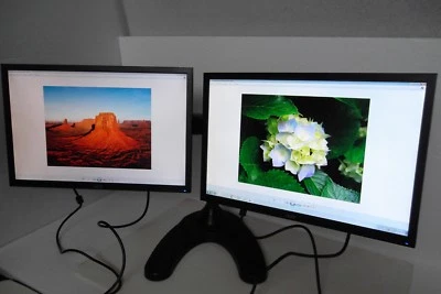 ACER 22" V223W V223WL V226WL Widescreen Dual Monitor VGA DVI 1680x1050 w/Stand - Image 1 of 4