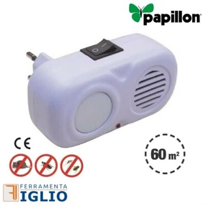 Repellente ad Ultrasuoni per Topi Insetti Zanzare Formiche Raggio D'azione 60 mq - Foto 1 di 2