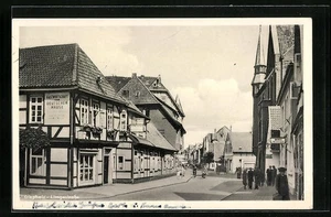 Diepholz, Ansichtskarte, Langestraße mit Gastwirtschaft zum Deutschen Hause  - Picture 1 of 2