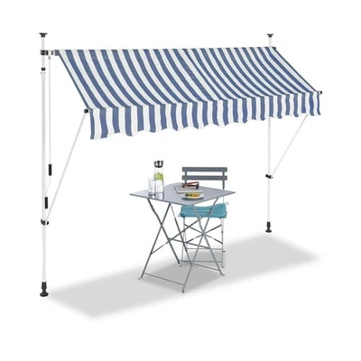 AUVENT RETRACTABLE MANUEL STORE BANNE MARQUISE POUR PATIO & TERRASSE 250x120c... - Photo 1/4