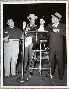 Vintage 1942 Movie Publicity Photograph Abbott & Costello Charlie McCarthy 14x11 - Picture 1 of 2