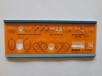 Standardgraph - Schablone - Elektronik Schaltzeichen - Stand Elektronik - Bild 1 von 2