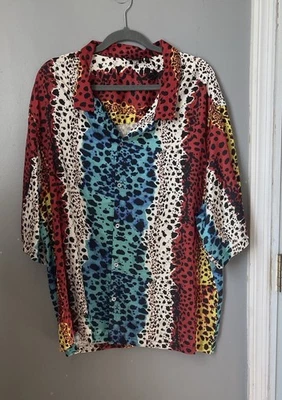 ASOS Multicolor Animal Print Men's Shirt size M - Image 1 of 4