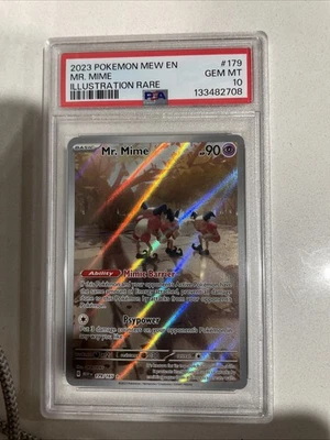 Pokémon TCG Mr. Mime Scarlet & Violet Holo Illustration Card 179/165 PSA 10 - Image 1 of 2