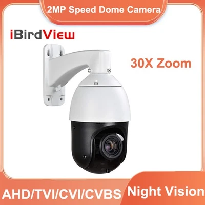 1080P 4 inch 30X Zoom 4 in 1 AHD/TVI/CVI/CVBS PTZ High Speed Dome IR80m Camera - Image 1 of 4