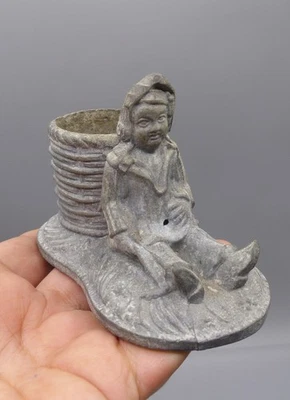 Ancien Pyrogène Porte Allumettes en Régule - Début XXème - Photo 1/4