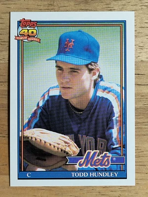 1991 Topps #457 Todd Hundley - Image 1 of 2