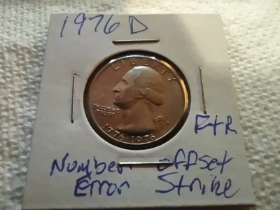  1776-1976 nice Bicentennial D Mint  Offset Strike, Front And Rear Exceptional . - Image 1 of 4