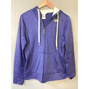 The North Face Hoodie Damen Medium M blau meliert Reißverschluss Daumenlöcher - Bild 1 von 8