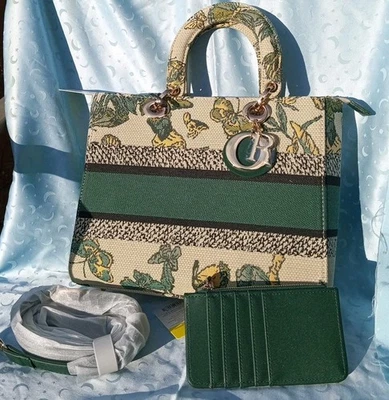 NUEVO ~ Bolso de mano clásico de moda mariposa verde con billetera y correa bandolera  Foto 1 de 4