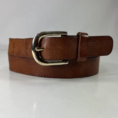 Cinto de couro genuíno marrom usado H&M - Feminino tamanho 30 - Imagem 1 de 4