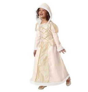 Girls Target Snow Queen Princess Halloween Costume Faux Fur Size Med 7/8 NWT - Picture 1 of 1