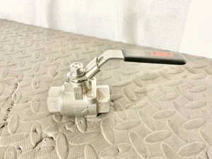 UBV 1/2" Lockable Stainless Steel Ball Valve CF8M 2000WOG - Picture 1 of 5