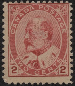 Kanada 1903 #90e 2c Karmin King Edward VII Ausgabe, postfrisch ohne Gummi - Bild 1 von 2