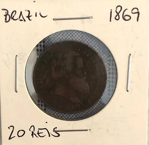 MÜNZE BRASILIEN 1869 20 REIS - D.Pedro II - tolle Details - Bild 1 von 2