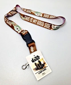 Walt Disney World Deluxe Star Wars Lanyard "This Is My Good Side" The Child NWT - Picture 1 of 9
