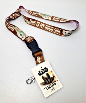 Walt Disney World Deluxe Star Wars Lanyard "This Is My Good Side" The Child NWT - Image 1 of 4