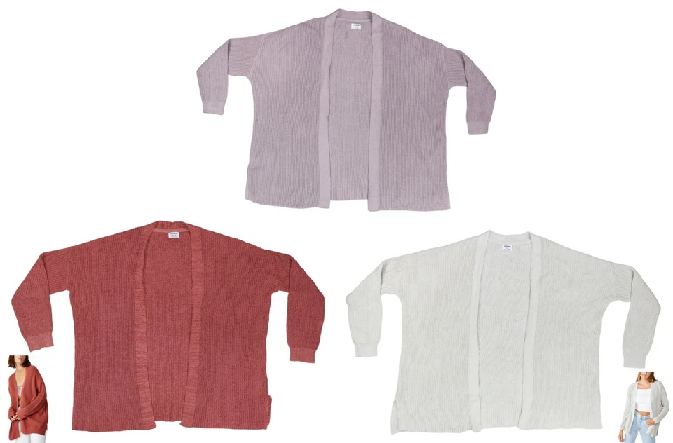 Cardigã suéter manga longa sólido algodão na frente aberta coleção Archy novo com etiquetas - Imagem 1 de 1