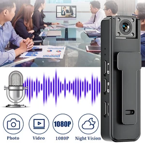 Bodycam Mini Surveillance Camera 1080p Kleine Kamera Nachtsicht Video Recorder - Bild 1 von 12