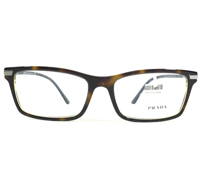 Prada Eyeglasses Frames VPR03Y ZXH-1O1 Tortoise Blue Rectangular 56-17-150 - Image 1 of 4