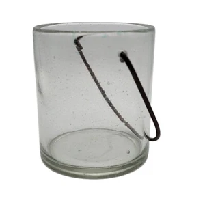 4.75" Bubble Glass Clear Hurricane Lamp with Handle - Picture 1 of 6