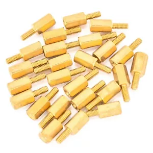 25pcs 8mm M2.5 Male Female Brass Hex Standoff Spacer Screw Separator Stand Off - Afbeelding 1 van 3