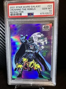 2021 Topps Chrome Star Wars Galaxy #24 Crushing the Rebels Refractor PSA 10 - Picture 1 of 5