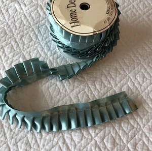 2 Yards Satin Side Pleat Trim Wide “Sea Mist” Sewing DIY “Home Details” - Picture 1 of 4