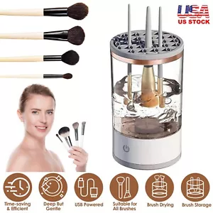 Makeup Brush Cleaning Machine Automatic Brush Cleaner Electric Fast Clean Dryer - Picture 1 of 16