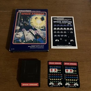 Intellivision Spade Armada Mattel 1982 Overlays, Complete With Box - Picture 1 of 6