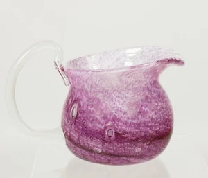Lovely Alum Bay Isle of Wight ? Glass Jug Purple and white Swirls Design - Picture 1 of 4