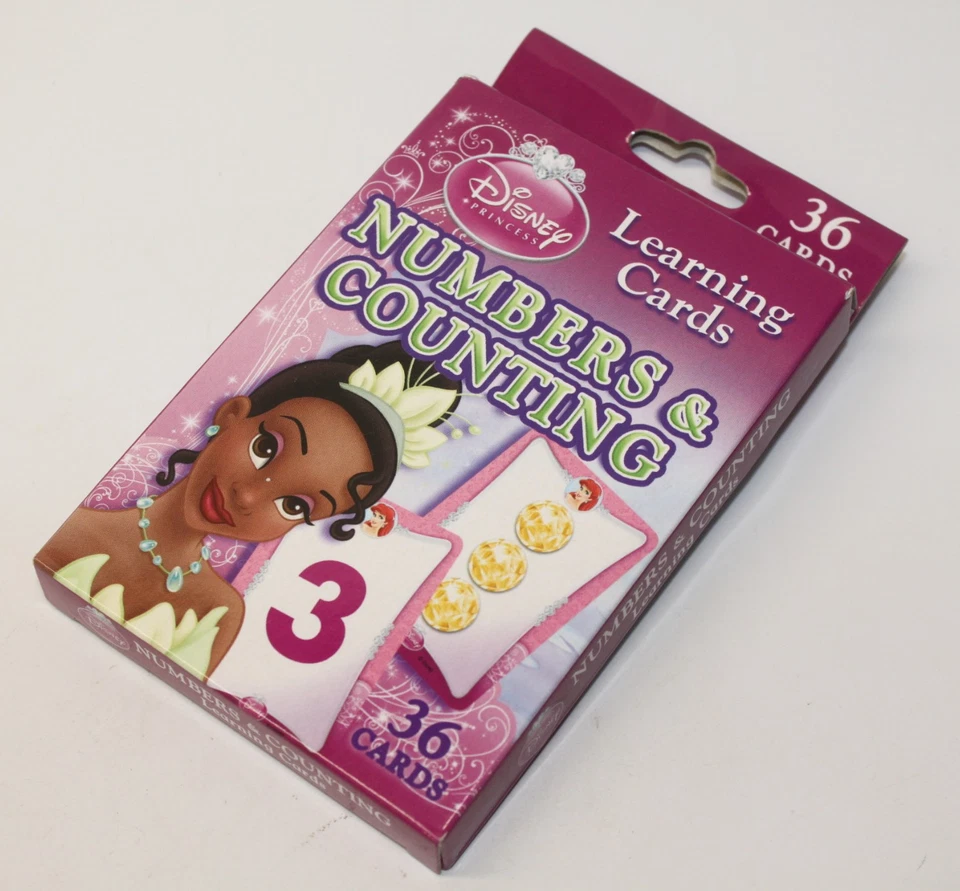 Princess Learning Cards Counting Numbers 儿童活动闪存卡 36 件 — 第 1/1 张图片