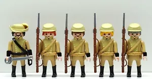 5 x SOLDAT SÜDSTAATLER BUTTERNUT B BEIGE Playmobil vs. Nordstaatler Custom RAR ! - Picture 1 of 10
